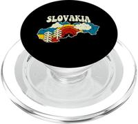Slovacchia Vintage Slovakian Country Rainbow Retro 70s Visualizza mappa PopSockets PopGrip per MagSafe