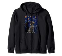 Slovacco Wirehaired Pointer Cane Van Gogh Notte Stellata Felpa con Cappuccio