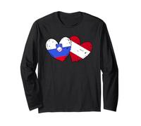 Slovenia Austria Bandiera Cuore Slovenia Patrimonio Austriaco Maglia a Manica