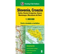 Slovenia, Croazia, Serbia, Bosnia Erzegovina, Montenegro, Macedonia 1:800.000. Carta stradale e turistica