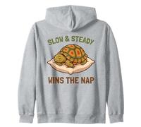 Slow And Steady Vince The Nap Funny Sleeping Box Turtle Lazy Felpa con Cappuccio