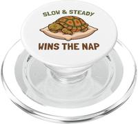 Slow And Steady Vince The Nap Funny Sleeping Box Turtle Lazy PopSockets PopGrip per MagSafe