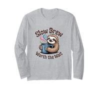Slow Brew Worth The Wait - Camicia da caffè con Bradipo Maglia a Manica
