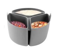 Slow Cooker Divisore - Fodera in silicone antiaderente | Inserti divisori a 3 compartimenti | per snack | Vassoio per alimentatori | per cottura resistenti al calore per alimenti per