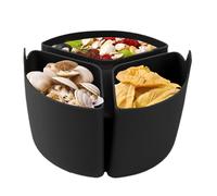 Slow Cooker, separatore in silicone, separatore per pentola in silicone per cucinare, divisore pieghevole, resistente al calore, 3 compartimenti, per per separare la dieta, studio
