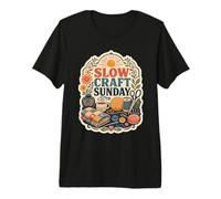 Slow Craft Sunday Uncinetto Lana Maglietta Premium