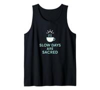 Slow Days Are Sacred Coffee Grafica minimale Canotta