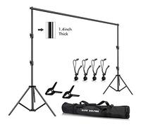 Slow Dolphin Sfondo fotografico per studio fotografico, 3,7 x 3 m (larghezza x altezza), resistente, regolabile, supporto per sfondo fotografico, kit con borsa per il trasporto