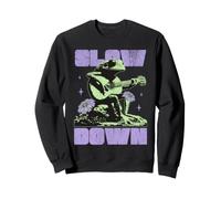Slow Down Frog Playing Guitar Relax & Enjoy Your Life Felpa