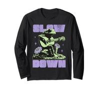 Slow Down Frog Playing Guitar Relax & Enjoy Your Life Maglia a Manica