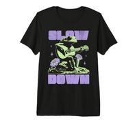 Slow Down Frog Playing Guitar Relax & Enjoy Your Life Maglietta Premium