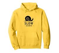 Slow Down Snail Art: Mindful Living ispiratrice Felpa con Cappuccio, Unisex per Adulti, Limone, L