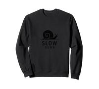 Slow Down Snail Art: Mindful Living ispiratrice Felpa, Unisex per Adulti, Nero, L