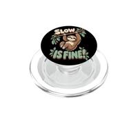 Slow Is Fine Carino Bradipo Appeso a un Ramo Di Albero Frondoso PopSockets PopGrip per MagSafe