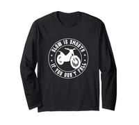 Slow Is Smooth If You Don't Fall Divertente Appassionato di Moto Trial Maglia a Manica