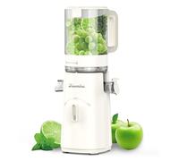 Slow Juicer, Zasmira Spremiagrumi più recente per verdure e frutta con orifizio di carico largo 120 mm, Alte rese di succo per verdure e frutta intere, Facile da pulire