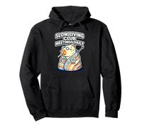Slow Living Club Meetings Campione Chill Quotidiano Capybara Felpa con Cappuccio