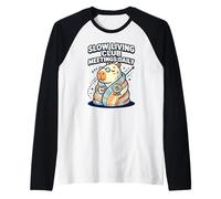 Slow Living Club Meetings Campione Chill Quotidiano Capybara Maglia con Maniche Raglan