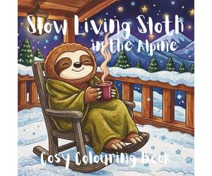 Slow Living Sloth in the Alpine: Cosy Colouring Book