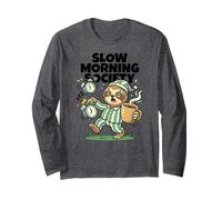 Slow Morning Society Sloth Coffee Persona Scherzo Maglia a Manica