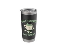 Slow Mornings Mezza Insegnante Mezza Matcha Bicchiere termico in acciaio inox doppia parete