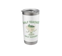 Slow Mornings Mezza Insegnante Mezza Matcha Bicchiere termico in acciaio inox doppia parete