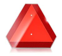 Slow Moving Vehicle Safety Sign,Slow Moving Vehicle Triangle Sign,Aluminum 14"x16" Engineering Grade Reflective for Golf Cart (Aluminum)