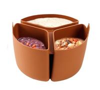 Slow Pot Divider Insert - Food-Grade Silicone 18x12cm | Reusable Heat-Resistant Slow Cooker Liner | Kitchen Cooking Accessory For Meal Separation Diet Portion Cooking