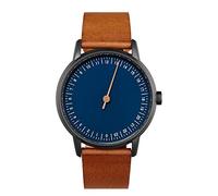 slow round 11 - Brown Leather, Anthracite Case, Light Blue Dial