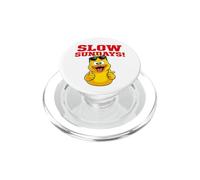 Slow Sundays Funny Yellwo Rubber Duck Illustration Graphic PopSockets PopGrip per MagSafe