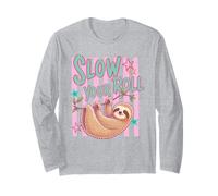 Slow Your Roll Bradipo Appeso Rilassante Animale Maglia a Manica