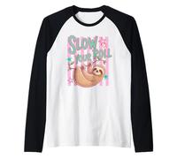 Slow Your Roll Bradipo Appeso Rilassante Animale Maglia con Maniche Raglan