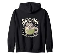 SlowCha Moving At My Own Pace - tè Carino con Bradipo Felpa con Cappuccio