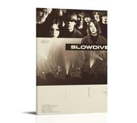Slowdive Souvlaki - Poster su tela con pittura a olio su tela, decorazione artistica da appendere per casa, bar, decorazione artistica da parete per interni e pareti, stile cornice, 40 x 60 cm
