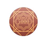 SLOWPLAY Nash, fiches da poker in ceramica di grado casinò, 10 grammi, per Texas Hold'em, chip professionali da 39 mm, confezione da 50 con denominazione di 5000