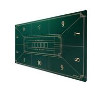SLOWPLAY Nash Texas Holdem Tappetino da Poker 180 x 90 cm | Panno Portatile | Copritavolo Professionale, Superficie Liscia Pregiata, Riduzione del Rumore (Verde)