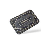 SLOWPLAY Placche Fiches Rettangolari da Poker, Confezione da 10 Pezzi, Placche Professionali in Stile Europeo Senza Denominazione, Ceramica Composita da 34 Grammi (Nero)