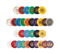 SLOWPLAY Set di Gettoni da Poker | Gettoni in Argilla Godel & Gettoni in Ceramica | Gettoni Numerati, Gettoni Neutri | Confezione da 50 pezzi