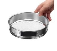 SLOYCA 1pc 2-500M Rotonda in Acciaio Inox 304 Lab Setaccio Apertura Standard Setacci Shaker Farina da Cucina Filtro in Polvere Schermo Filtro del Terreno (Color : 35 Mesh 0.5mm, Size : 25cm Diameter)