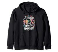 SLP Language Specialist Speech Therapy Your Words Matter Felpa con Cappuccio