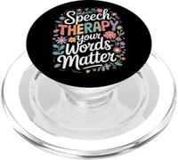 SLP Language Specialist Speech Therapy Your Words Matter PopSockets PopGrip per MagSafe