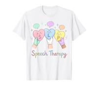 SLP Logopedia Carino Cuori Bolle di Discorso Pediatrico Maglietta