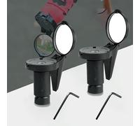 SLQM 2 PCS Specchietto bici, Specchio pieghevole per manubrio della bicicletta, per Biciclette, Mountain Bike, Veicoli Elettrici, 360° Ruotabile, Lente Convessa, Ad atto per tubi di diametro 18-22 mm