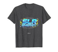 SLR Energy: Elettrificante Futuristico Gamer Retro Vibe Maglietta, Uomo, Grigio Scuro, L