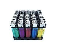 SLS SHOP 150 Accendini a Pietrina Trasparenti Economici Non Ricaricabile 3 Box da 50 accendini Vari Colori