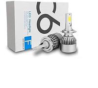 SLS SHOP 2 Coppie kit lampade luci LED auto moto fari COB H7 C6 7600LM 36W 6000K headlight luce bianca lampadine bulbi