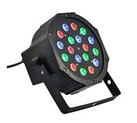 SLS SHOP Faro Rgb 18W Faretto 18 Led Vari Colori Discoteca Sensore Sonoro Luce Colorata