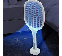 SLS SHOP Racchetta Zanzare Elettrica New Ricaricabile 2in1 Lampada Led Fulmina Insetti