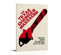 SLSCSXYP Poster su tela con stampa di film e serie TV del Texas con sega a catena del massacro, stile classico, vintage, decorazione artistica da parete, per camera da letto, 60 x 90 cm, con cornice