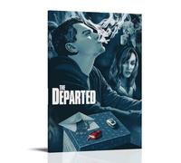 SLSCSXYP Poster su tela con stampa di film e serie TV The Departed Classic, decorazione artistica da parete per camera da letto, 50 x 75 cm, con cornice